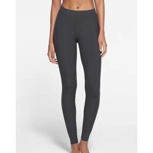 Skims Women's Charcoal Gray Modal Ribbed Lounge Leggings Pants, Size XS, EUC
